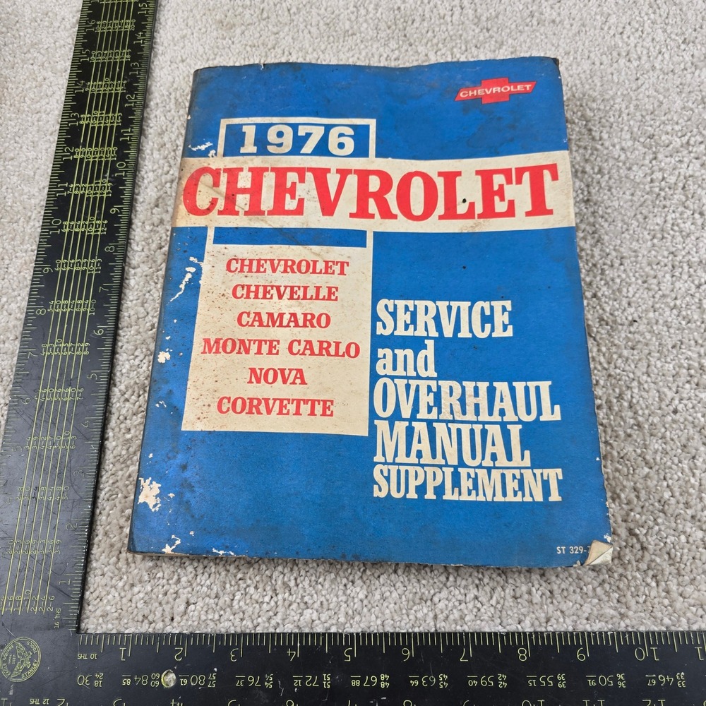 Chevrolet Service Manual Supplement Blue 1976 Camaro Corvette Nova ST 329-76